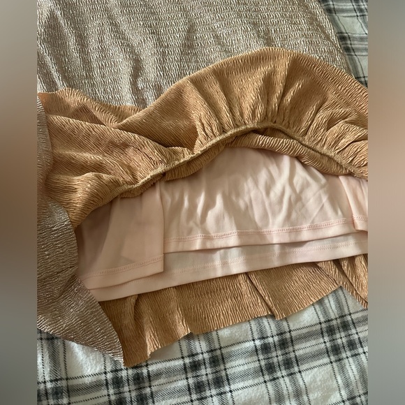 Kate Spade Skirts The Rules Metallic Gold Ruffle Sleeveless Girls Dress NWOT 14 - Picture 10 of 14